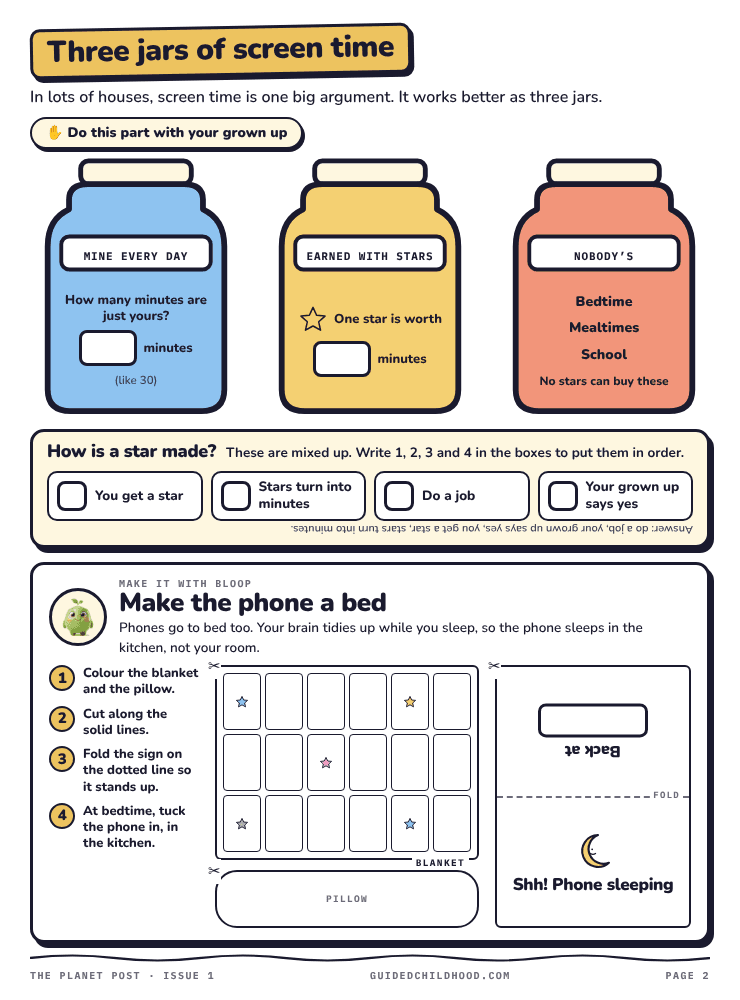 The Planet Post, page 2: Three jars of screen time