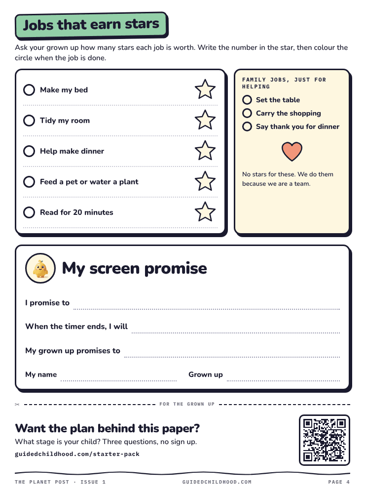The Planet Post, page 4: The back page